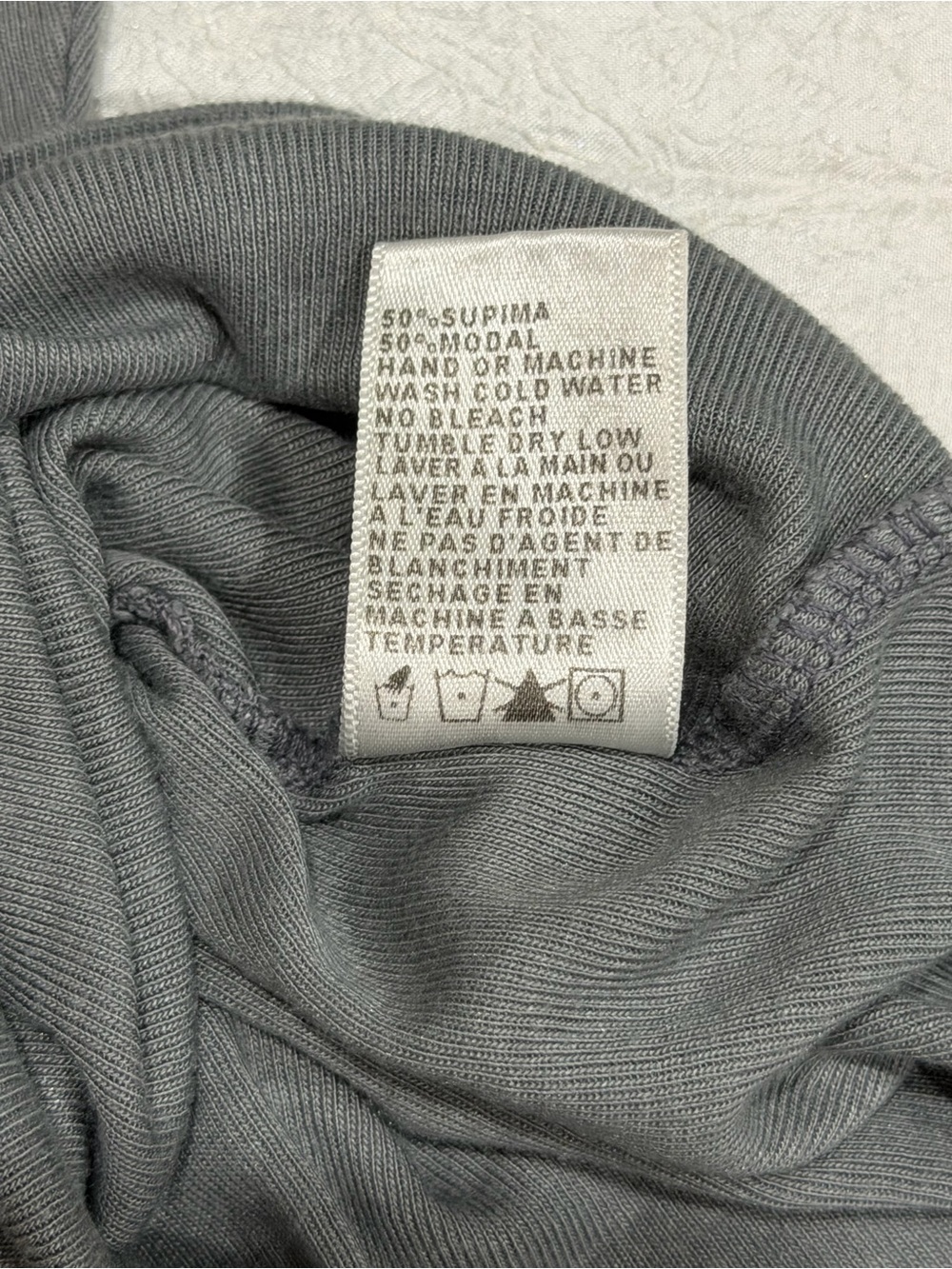 James Perse Supima Modal Tank Top Gray Size 2 Minimalist Luxury Layering Basic - Picture 6 of 7